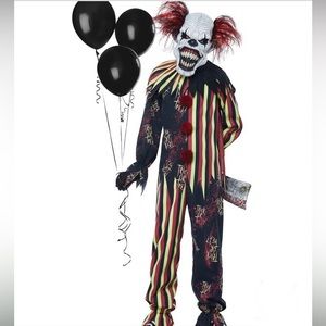 Kids Glow in the Dark Clown Costume - Medium (8/10)